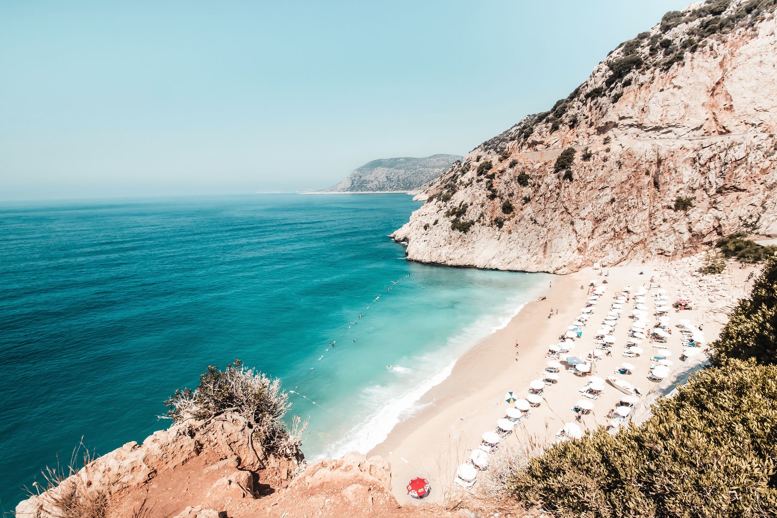 Plage de Kaputaş Kaş Turquie.
