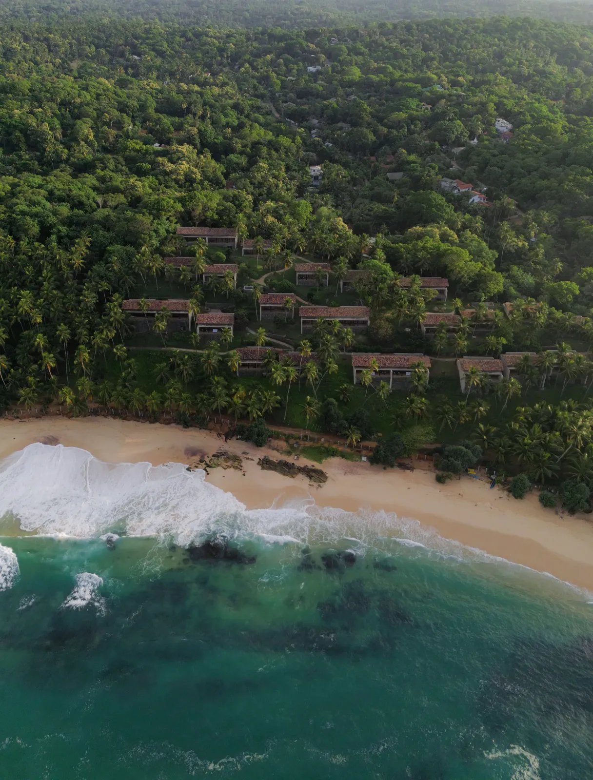 Vue aérienne de la station Amanwella.