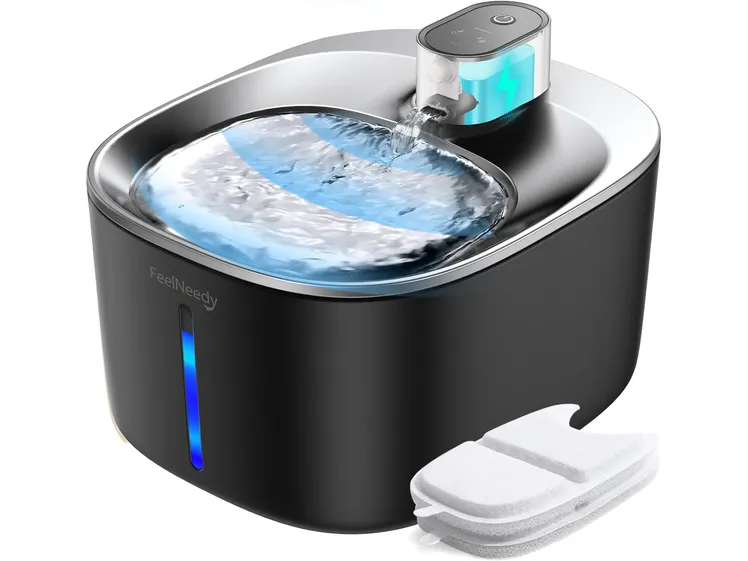 Fontaine pour chat sans fil Feelneedy, disponible sur Amazon