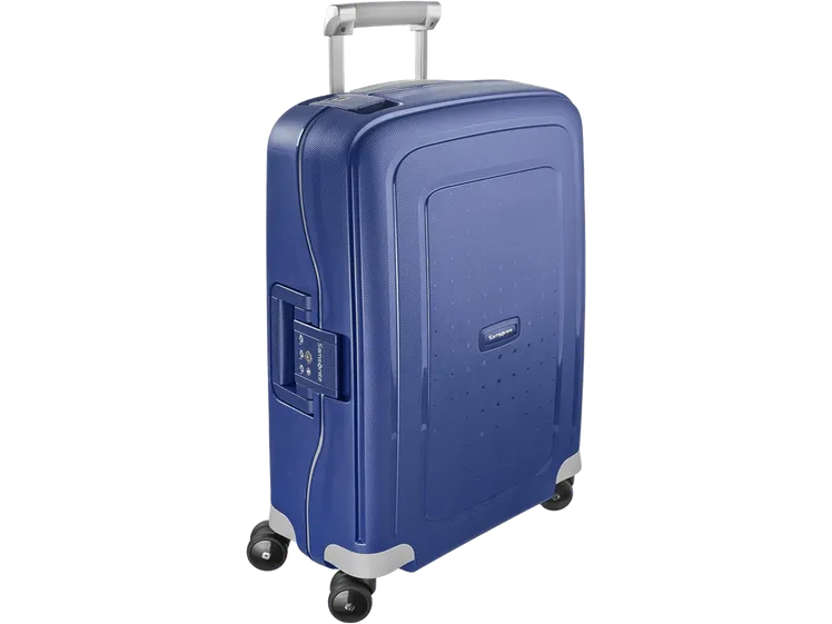 Valise Spinner bleue Samsonite S'Cure, disponible sur Amazon