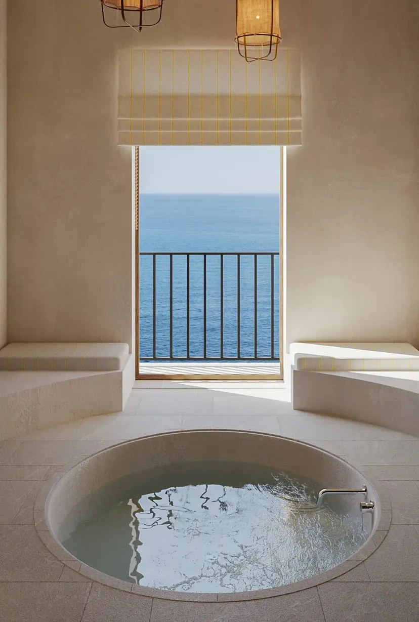 Baignoire circulaire à l'Hôtel Margalida