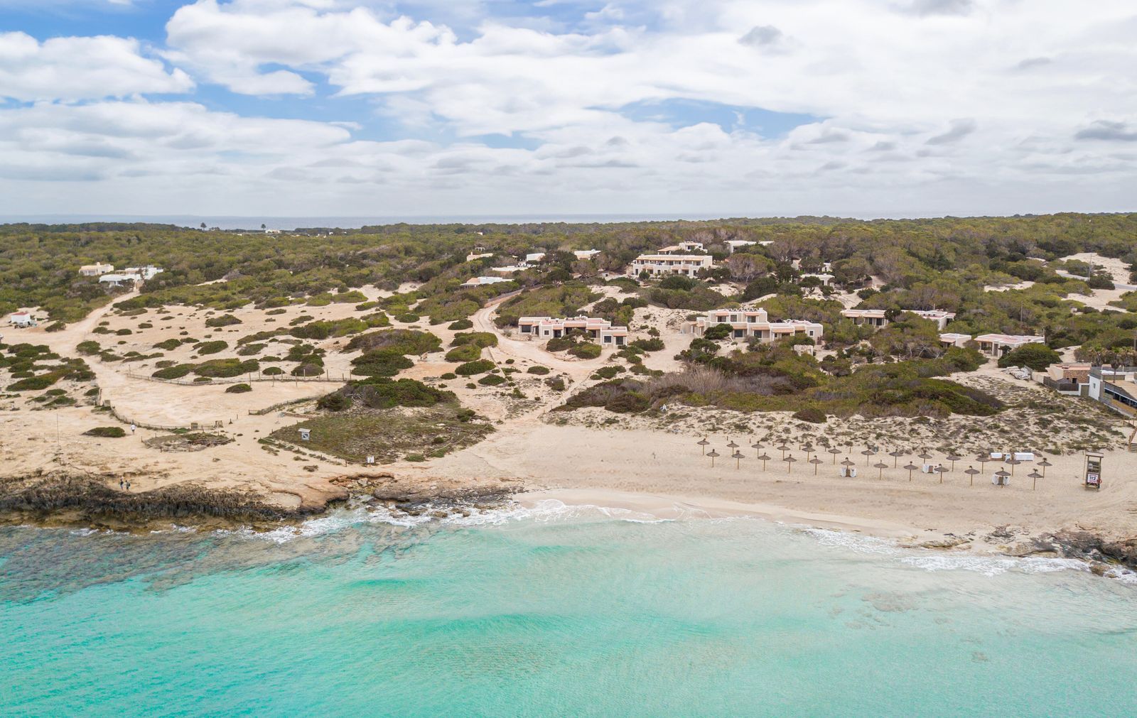 Dunes de Formentera vues du ciel