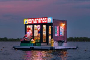 Un dépanneur onirique flotte dans le port de Toronto