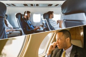 Appels vidéo dans l’avion : merci de ne pas les passer