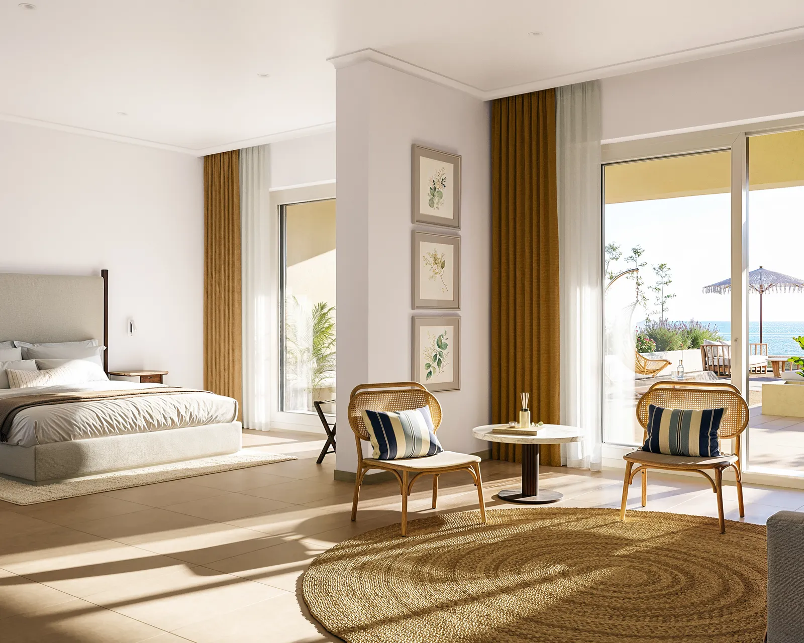 Chambre avec terrasse privée